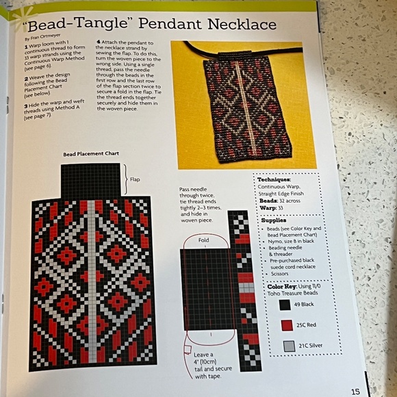 BEAD Weaving on a Loom Techniques And Patterns For Bracelets Necklaces - Picture 10 of 11